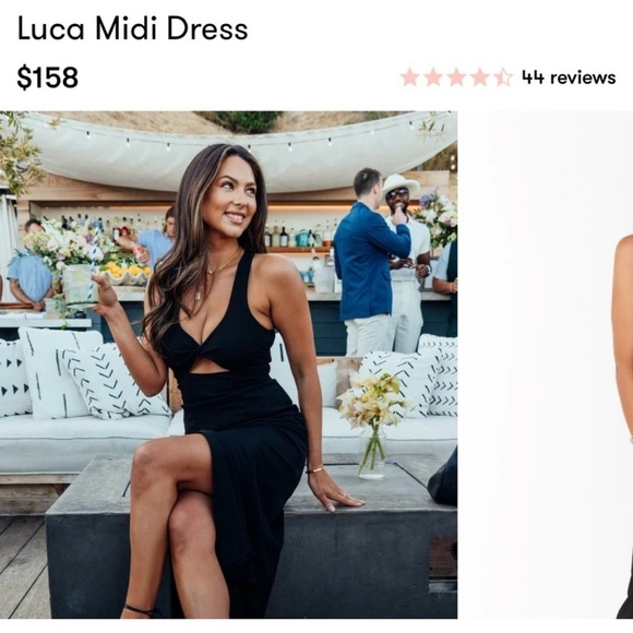 NWT Show Me Your Mumu Luca Midi Dress w/ Slit And Open Back ~ Cantaloupe/Orange - Picture 7 of 8